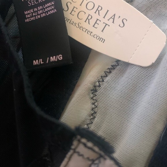 Victoria’s Secret black mesh garter belt waist cincher corset M/L - Picture 8 of 8